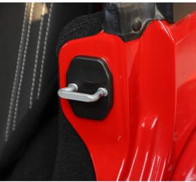 img 1 attached to 🚪 Voodonala Jeep JK Door Lock Covers Protection Trim for Wrangler JK/JKU, Grand Cherokee, Chrysler, Dodge, RAM - 6PCS (2007-2018, 2019 Models)