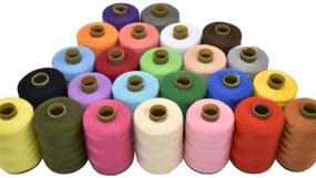 img 4 attached to Polyester Sewing Thread - 1000 Yards, 24 Colors for Machine and Hand Stitching, Ideal for Industrial Sewing Purposes