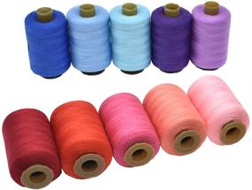 img 1 attached to Polyester Sewing Thread - 1000 Yards, 24 Colors for Machine and Hand Stitching, Ideal for Industrial Sewing Purposes
