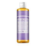 🌿 жидкое мыло dr. bronner’s pure-castile (лаванда, 8 унций) - органическое, 18 в 1 универсальное: для лица, тела, волос, белья, животных, посуды - концентрированное, веганское, без гмо логотип