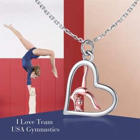 img 2 attached to APOTIE Gymnastics Necklace Granddaughter Gymnastic