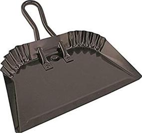 img 4 attached to Edward Tools 12-Inch Heavy Duty Powder Coated Steel Black Metal Dustpan - Chip Resistant with Precision Edge for Small Item Sweeping - Loop Handle for Comfort and Hanging - 1 Pack