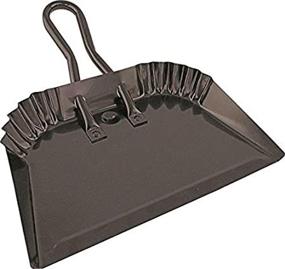 img 3 attached to Edward Tools 12-Inch Heavy Duty Powder Coated Steel Black Metal Dustpan - Chip Resistant with Precision Edge for Small Item Sweeping - Loop Handle for Comfort and Hanging - 1 Pack