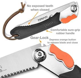 img 2 attached to 8 Inch Folding Saw - Foldable Hand Saw for Trees and Wood Cutting, Camping Saw: Folding Pruning Saw for Tree Trimming, Pruning Knife & Hunting Pocket Saw: Folding Bone Saw