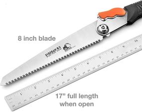 img 1 attached to 8 Inch Folding Saw - Foldable Hand Saw for Trees and Wood Cutting, Camping Saw: Folding Pruning Saw for Tree Trimming, Pruning Knife & Hunting Pocket Saw: Folding Bone Saw