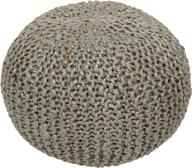 🪑 artistic weavers light gray jute pouf – 20x20x14 inch – 100% natural fiber logo