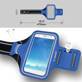 img 3 attached to 📱 J&D Sports Armband for Motorola Moto Z4/Z3/Z3 Play & Moto G100/G50/G8 Series - Adjustable Arm Strap, Key Holder Slot, Earphone Connection - Ideal for Workouts