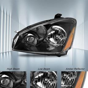 img 2 attached to Сборка фары SOCKIR в паре для седана Nissan Altima 2005-2006 года выпуска (черный) - водительская и пассажирская стороны