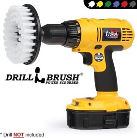 img 1 attached to 🔧 5-Inch Round Scrub Brush with Power Drill Attachment by Drillbrush