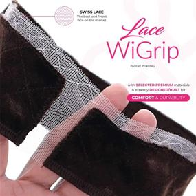 img 3 attached to Коллекция MILANO Lace WiGrip: Повязка для париков Ultimate Comfort - для кружевных париков и фронталей с усиленным швейцарским кружевом, от HAIRLINE и PART (ПАТЕНТОВАНО) - Какао-коричневое удовольствие