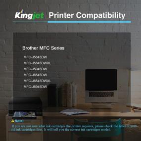 img 1 attached to 🖨️ Kingjet LC3037/LC3037XXL Compatible Ink Cartridge for Brother MFC-J5845DW/J5945DW/J6545DW/J6945DW (1BK 1C 1M 1Y)