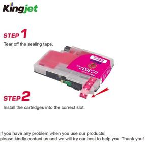 img 2 attached to 🖨️ Kingjet LC3037/LC3037XXL Compatible Ink Cartridge for Brother MFC-J5845DW/J5945DW/J6545DW/J6945DW (1BK 1C 1M 1Y)