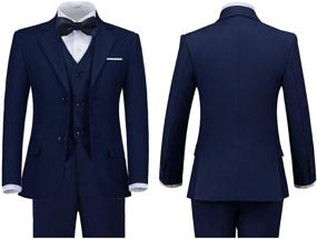 img 2 attached to Little Formal Piece Slim Tuxedo Navy Blue
