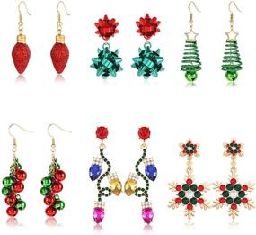 img 4 attached to Christmas Earrings Snowflake Thanksgiving Decorations