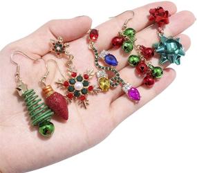 img 3 attached to Christmas Earrings Snowflake Thanksgiving Decorations