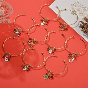 img 1 attached to 🎄 Stunning 9-Piece Christmas Charm Bracelet Set: A Perfect Holiday Gift for Women and Girls