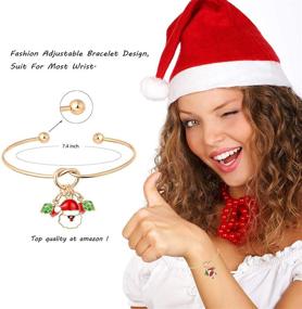 img 3 attached to 🎄 Stunning 9-Piece Christmas Charm Bracelet Set: A Perfect Holiday Gift for Women and Girls