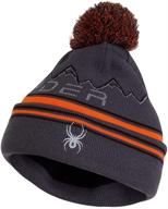 🧢 stay warm in style with spyder boys icebox pom hat: essential cold weather accessories for boys logo