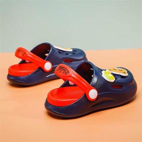 img 1 attached to 👟 Comfortable & Safe Toddler Non Slip Slippers for Boys - Lightweight Shoes for Clogs & Mules