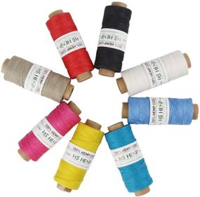 img 1 attached to NS HEMP 0.5mm Hemp Cord: Ideal for Jewelry Making, 100% Hemp Fiber, 120 Meters (400ft) Length, 26 Natural Shades