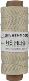 img 4 attached to NS HEMP 0.5mm Hemp Cord: Ideal for Jewelry Making, 100% Hemp Fiber, 120 Meters (400ft) Length, 26 Natural Shades