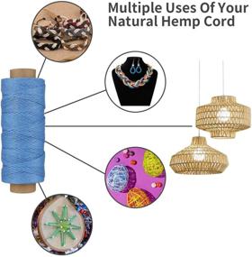 img 3 attached to NS HEMP 0.5mm Hemp Cord: Ideal for Jewelry Making, 100% Hemp Fiber, 120 Meters (400ft) Length, 26 Natural Shades