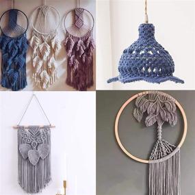 img 1 attached to 🧶 Natural Cotton Macrame Cord DIY Yarn, 3mm x 109 Yards, Macrame Rope for DIY Wall Plant Hanger Craft, Dream Catcher Making - 100M (3mm, 109yards/100m), Light Violet