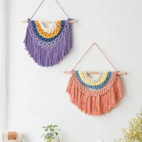 img 2 attached to 🧶 Natural Cotton Macrame Cord DIY Yarn, 3mm x 109 Yards, Macrame Rope for DIY Wall Plant Hanger Craft, Dream Catcher Making - 100M (3mm, 109yards/100m), Light Violet