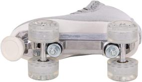 img 1 attached to ✨ Sparkly Retro Quad Roller Skates - Skate Gear