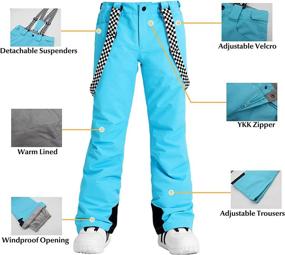 img 1 attached to 🏔️ Stay Dry and Warm in Women's Ski Suit: Waterproof, Windproof Jacket and Pants Set for Snowboarding