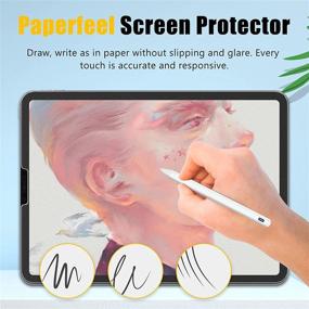 img 2 attached to 🔍 Bazo [2+2 Pack] Paperfeel Glass: Premium Glass Screen and Camera Lens Protector for iPad Pro 11 inch 2020, 2021 – Tempered Glass, Paperlike Matte Finish, Anti Glare