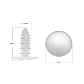 img 2 attached to 🌲 1" Vapor Barrier Christmas Tree Fasteners: Ideal Accessories for Crawlspace Moisture Barrier Poly Liners, Covers, and Encapsulations – White, 100 Pack