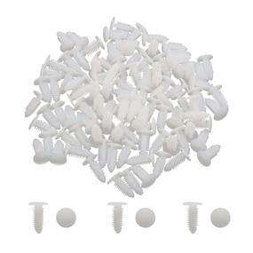 img 1 attached to 🌲 1" Vapor Barrier Christmas Tree Fasteners: Ideal Accessories for Crawlspace Moisture Barrier Poly Liners, Covers, and Encapsulations – White, 100 Pack