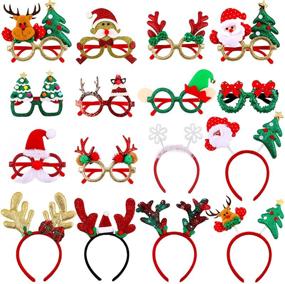 img 4 attached to Christmas Glasses Glitter Decoration Eyeglasses Event & Party Supplies for Children's Party Supplies