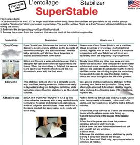 img 3 attached to SuperStable White Tear Away Stabilizer: 1.8 oz, 15 inch x 100 Yard Roll - Perfect for Embroidery Backing!