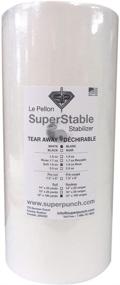 img 4 attached to SuperStable White Tear Away Stabilizer: 1.8 oz, 15 inch x 100 Yard Roll - Perfect for Embroidery Backing!