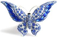 🦋 optimized bestbling sparkling crystal bling fragrance butterfly car diffusser air freshener with vent clip (light blue) logo