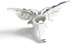 img 2 attached to 🦋 Optimized Bestbling Sparkling Crystal Bling Fragrance Butterfly Car Diffusser Air Freshener with Vent Clip (Light Blue)