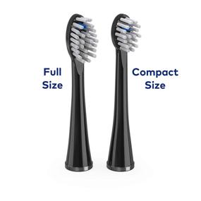 img 1 attached to 🪥 Заменяемые насадки для щетки Waterpik Sonic-Fusion Flossing Toothbrush SFFB-2EB, полноразмерные, 2 шт. - черные