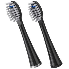 img 4 attached to 🪥 Заменяемые насадки для щетки Waterpik Sonic-Fusion Flossing Toothbrush SFFB-2EB, полноразмерные, 2 шт. - черные