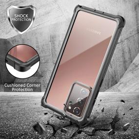 img 1 attached to 📱 Dexnor Galaxy Note 20 Ultra Case with Screen Protector - Clear Full Body 360° Rugged Protective Shockproof Hard Back Cover - Heavy Duty Defender Bumper for Samsung Note 20 Ultra 5G 6.7" - Black