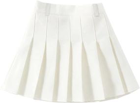 img 4 attached to Waisted Pleated Skater Tennis Uniform Girls' Clothing for Skirts & Skorts