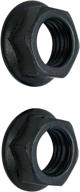 forest byke company 14mm crank arm nuts for bicycle bottom bracket, cotterless crank axle, threaded - pack of 2 nuts logo