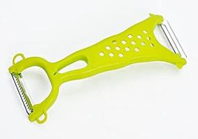 img 1 attached to 🥦 Super Sharp Stainless Steel Vegetable Peeler for Kitchen & Restaurant - Double Sided-Green