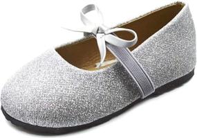 img 4 attached to Sara Toddlers Glitter Elastic Toddler Girls' Shoes and Flats