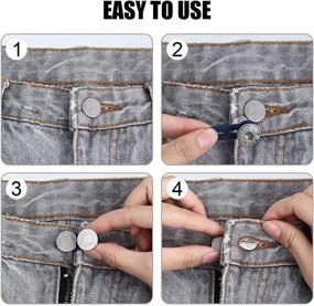 img 2 attached to 🔗 24-Piece Button Waist Extender: Ultimate Solution for Expanding Waistband on Jeans, Skirts, Trousers - Perfect for Men and Women, 12 Styles