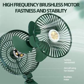 img 1 attached to 💨 USB Rechargeable Desk Fan with LED Light, Portable Foldable Table Fan with Long Working Hours, 90 Degree Rotation, 5200mAh Battery – Ideal for Home, Office, Travel, Camping – 3 Speed Settings