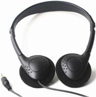 cost-effective classroom headphones: wholesale bulk earbuds for schools, libraries, museums, hotels, hospitals, gyms (25 pack) logo