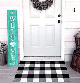 img 1 attached to 🌼 CZONG Welcome Sign Stencil Set: 3 Large Vertical Stencils for Porch Sign, Reusable & Perfect for DIY Projects and Home Décor