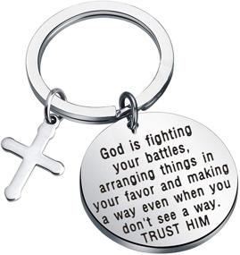 img 4 attached to MYOSPARK Fighting Religious Keychain Encouragement